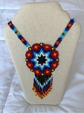 Handcrafted Beaded Floral Necklace